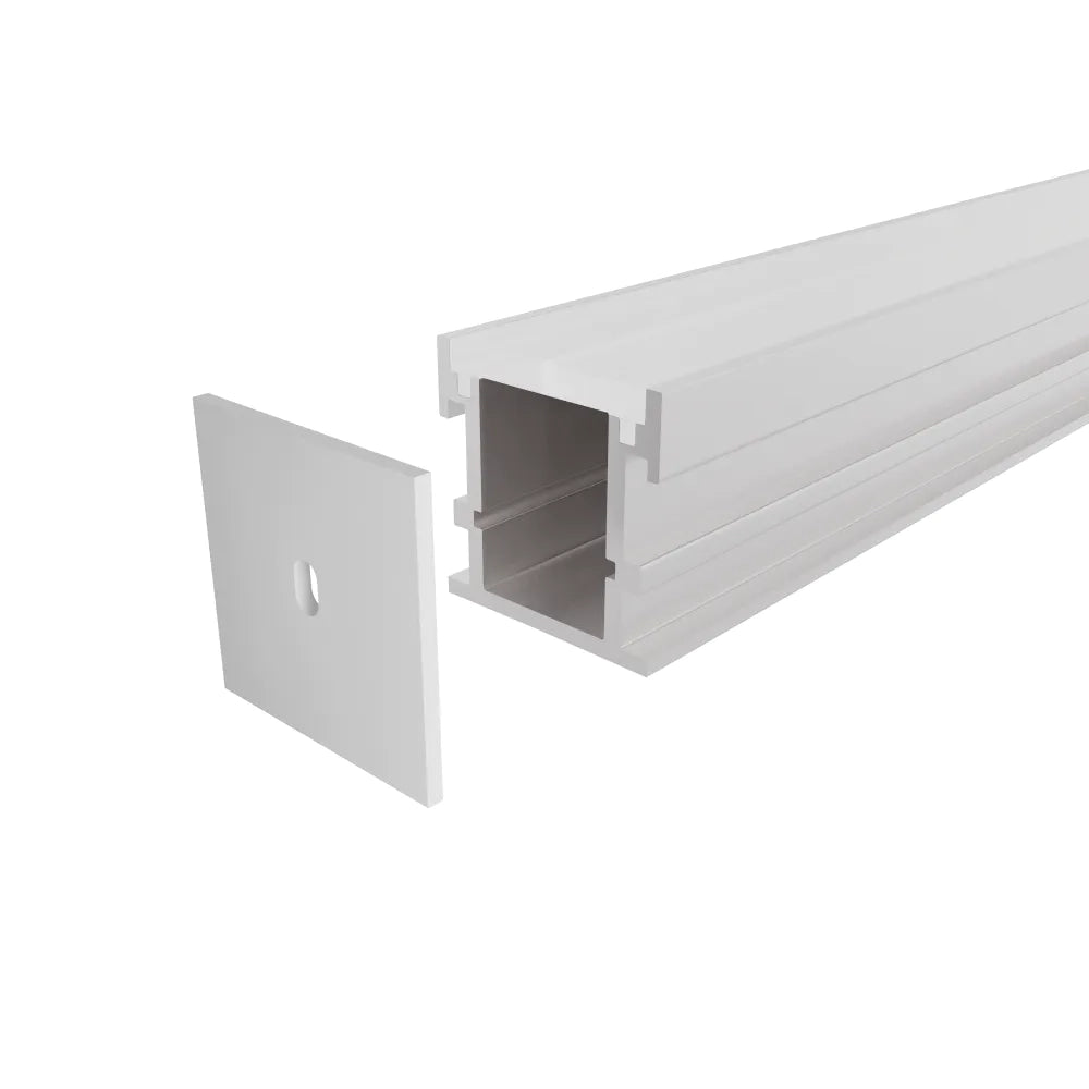 Profilo calpestabile in alluminio silver 1mt per incasso a pavimento