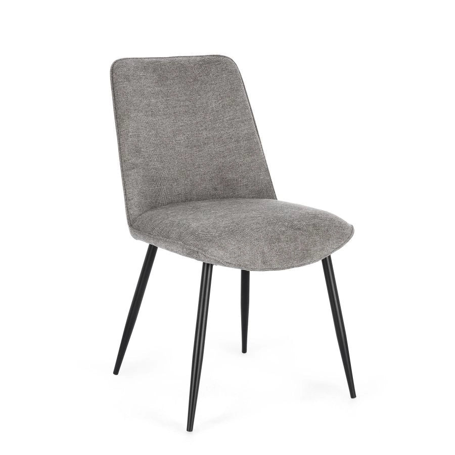 SEDIA DA INTERNO NERO/GRIGIO CORA DI BIZZOTTO