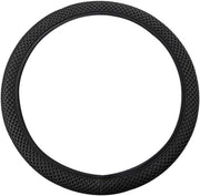 Cappotta per volante elastica, universale 15 pollici, lato microfibra respiro, antiscivolo, senza odore, facile da trasportare, calda in inverno e fresca in estate (nero)