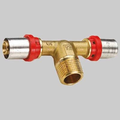 RACCORDO A TEE MASCHIO A PRESSARE TIEMME  14 x 1/2 x 14     TIEMME