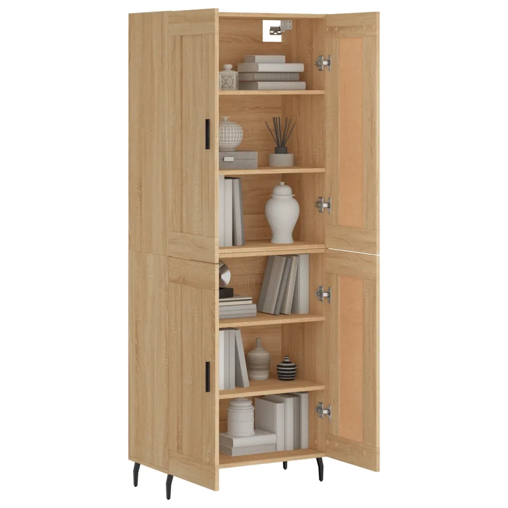 Credenza Rovere Sonoma 69,5x34x180 cm in Legno Multistrato 3199700
