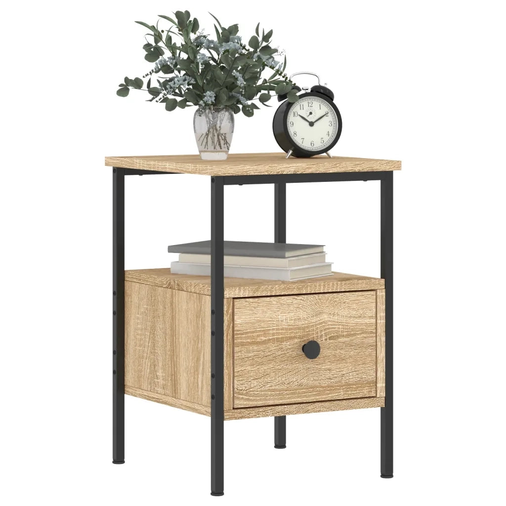 Comodino Rovere Sonoma 34x36x50 cm in Legno Multistrato 826045