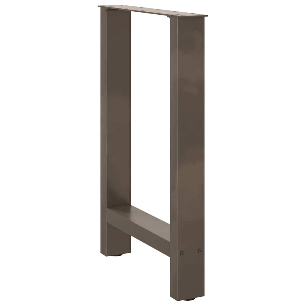 Set di 2 gambe per tavolo da pranzo in acciaio naturale 50 x 72-73 cm robuste design moderno 02_0057543