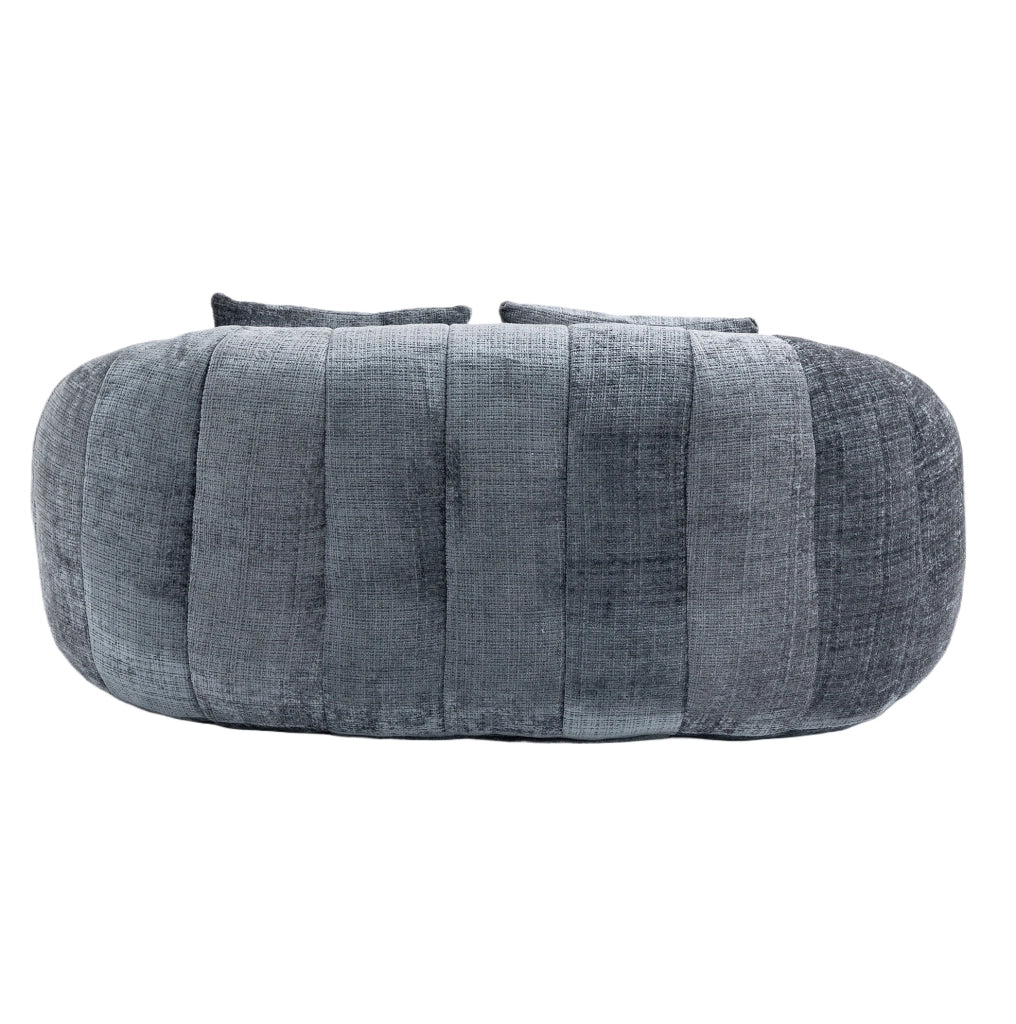 Divano lounge in ciniglia grigio 150x95 cm