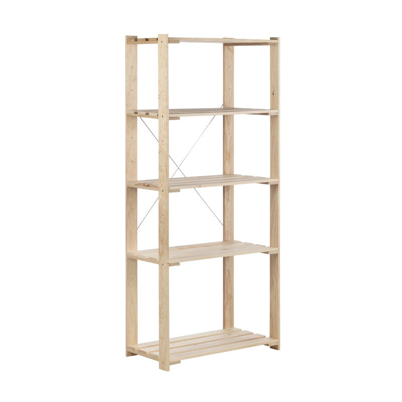 SCAFFALE IN PINO NOVA 5 RIP. CM 76,5X38,5X174,5 H- 1,0 pz