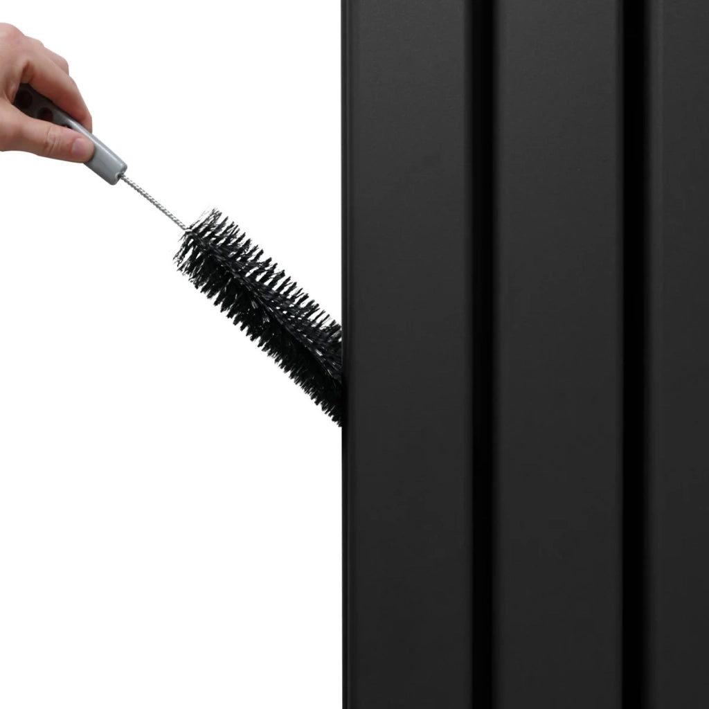 Radiatore a Specchio a Doppia Colonna Verticale Nero 1800mm x 565mm