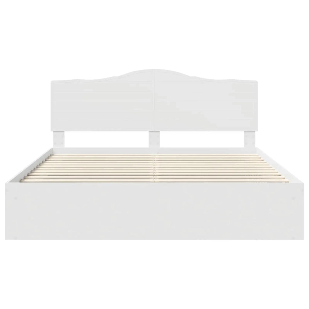 Struttura del letto Bianco 200 x 200 cm Pino massello 3413263