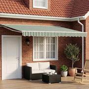 Cornice per Tenda Manuale con LED Verde e Bianco 4,5 × 3 m 3420666