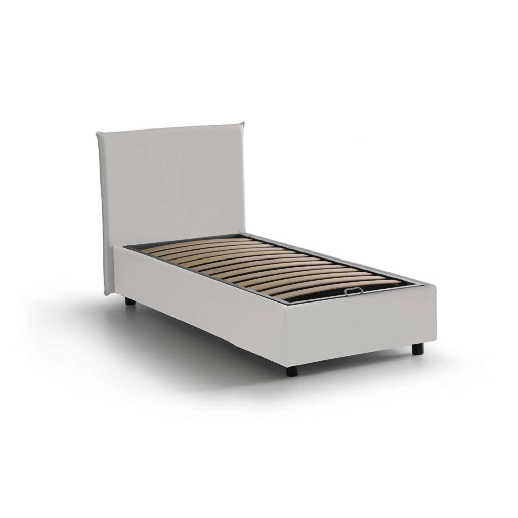 Artemisiai, Letto Singolo Contenitore Made in Italy, Bianco