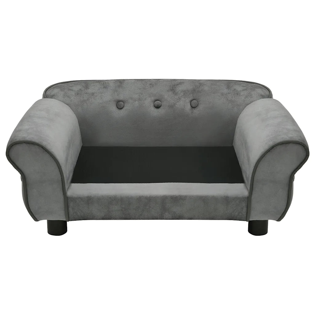 Divano per Cani-Sofa per animali domestici-Divanetto Grigio Scuro 72x45x30 cm in Peluche