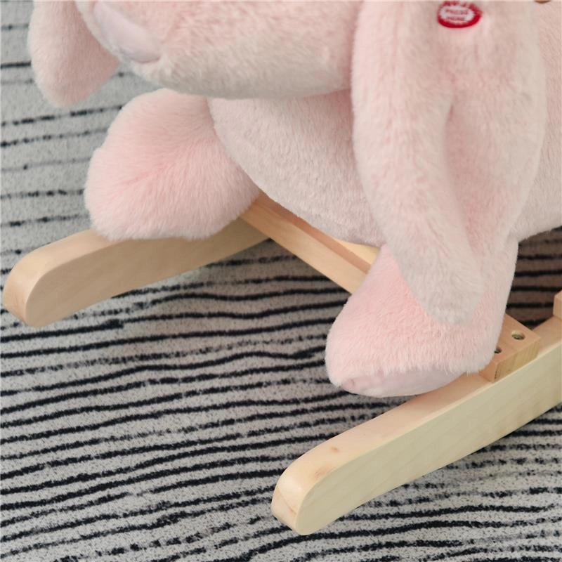 DONDOLO GIOCATTOLO A FORMA DI CONIGLIO PER BAMBINI 18-36 MESI ROSA