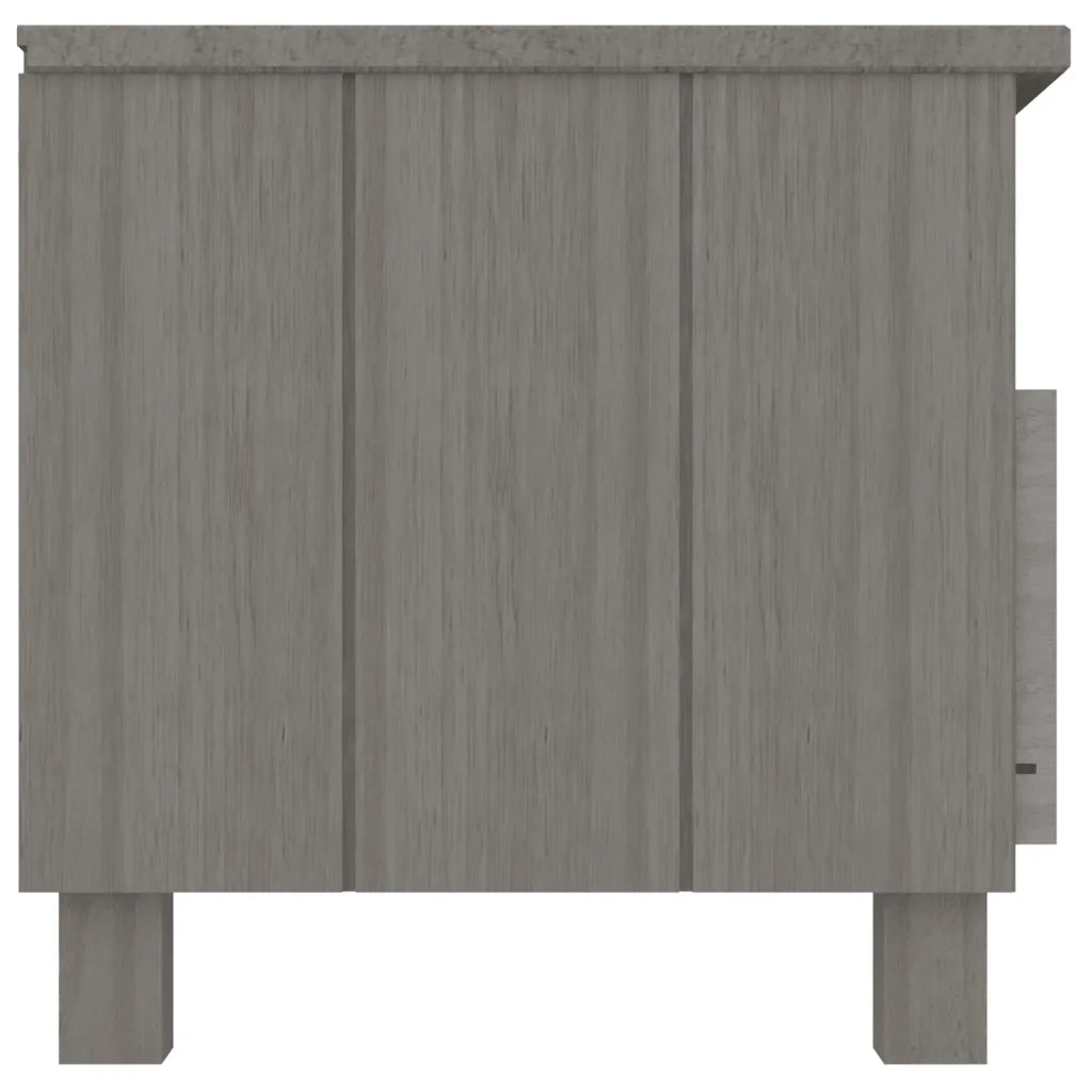 Mobile Porta TV Grigio Chiaro 106x40x40 cm in Massello di Pino 340471