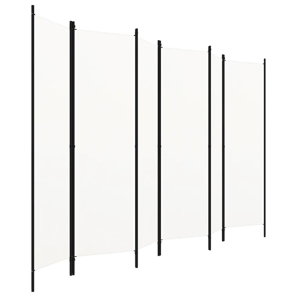 Paravento a 6 Pannelli-Divisorio Bianco 300x180 cm