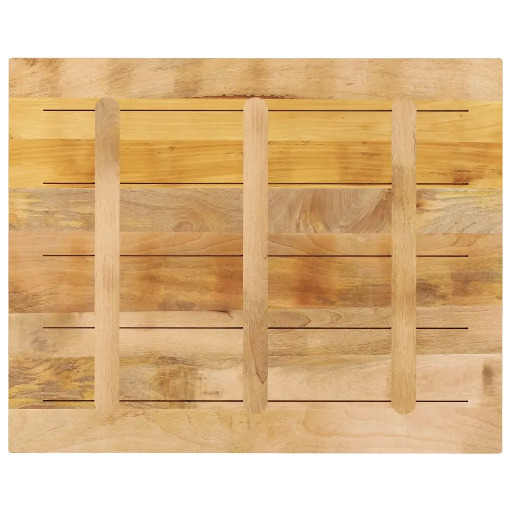 vidaXL Piano per Tavolo 100x80x2,5 cm Rettangolare Legno Mango Grezzo