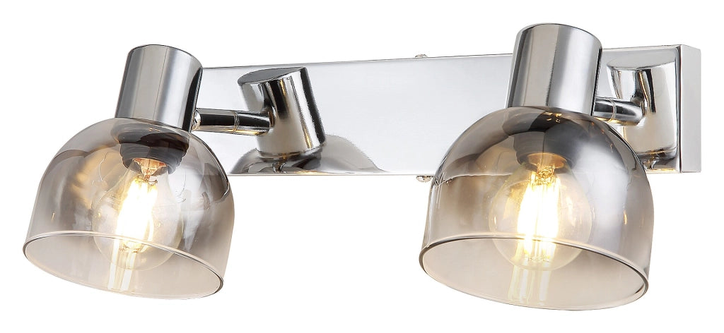 Spot plafoniera Rabalux Tarien cromo vetro fumé 2xE14