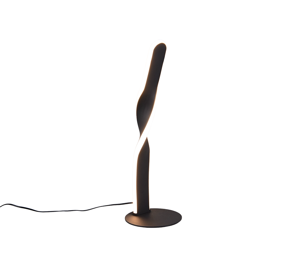 Lampada da tavolo LED, metallo, bianco, H 41 cm, Ginko