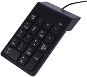 Tastiera USB Numerica Mini - Design Leggero e Compattibile - Nero - Ideale per Fogli di Calcolo - Adatto per Laptop e PC -