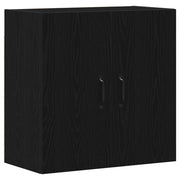 Armadietto a Muro | Mobiletto da Parete Rovere Nero 60x31x60 cm in Legno Massello