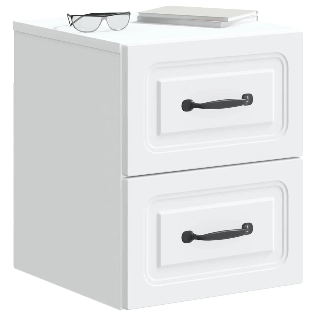 Mobiletto da notte a muro con cassetto Bianco 34,5 x 33 x 40 cm 899315