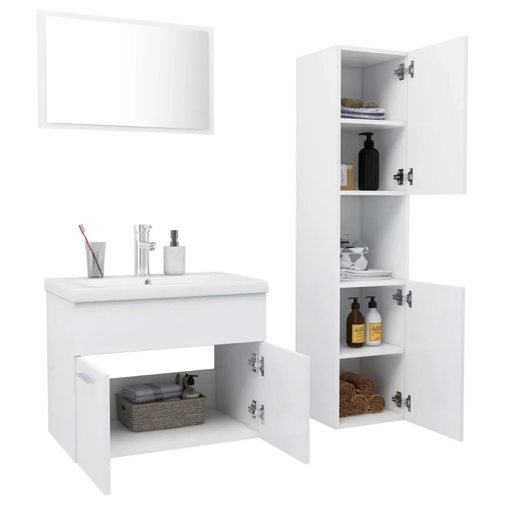 Set Mobili da Bagno Bianco in Truciolato cod mxl 31382