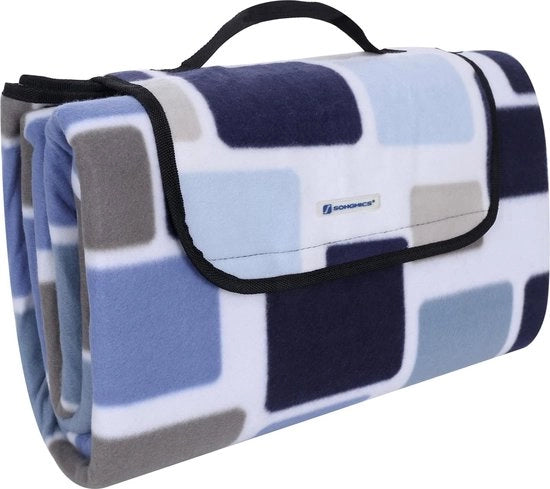 Tenda da picnic 200 x 200 cm - fondo impermeabile - ripiegabile - macchie leggere azzurre - per campeggio esterno giardino esterno