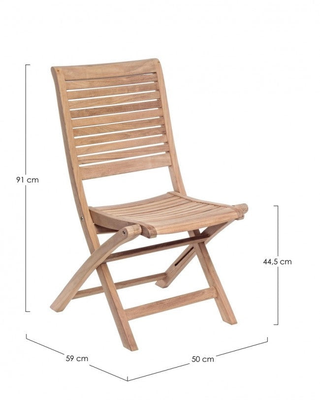 Set 2 Sedie da Giardino 50x59x91h cm Maryland