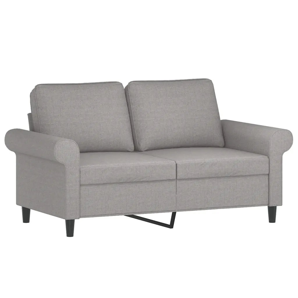 Divano a 2 Posti Grigio Chiaro 120 cm in Tessuto 349185