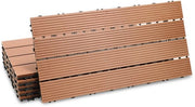 Tegoli WPC 60x30cm 30 pezzi 6m² Facili da installare per balcone, terrazza o giardino