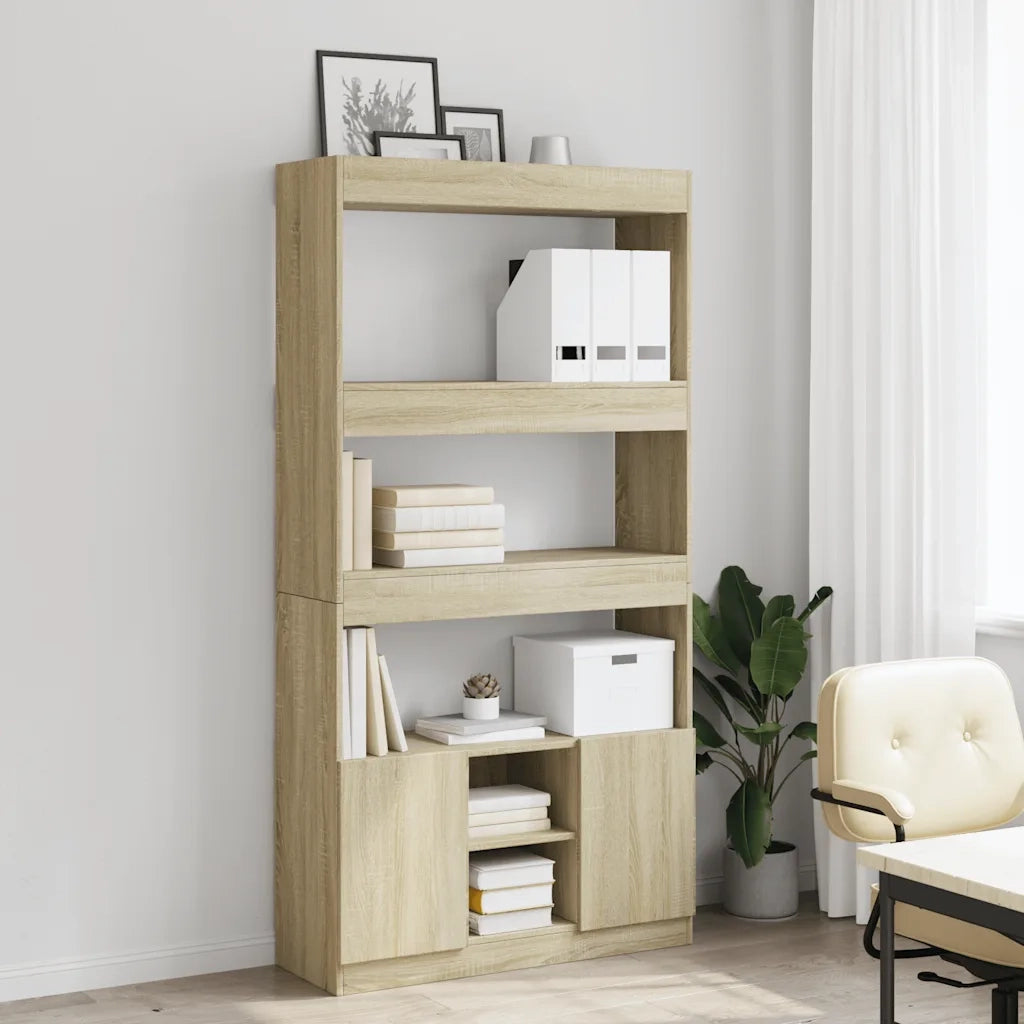 Credenza Rovere Sonoma 92x33x180 cm in Legno Multistrato 3309620