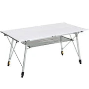 Tavolo da Campeggio Pieghevole Multifunzione in Alluminio con Custodia e Altezza Regolabile Sostiene fino 40 Kg