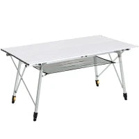 Tavolo da Campeggio Pieghevole Multifunzione in Alluminio con Custodia e Altezza Regolabile Sostiene fino 40 Kg