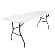 Tavolo da campeggio pieghevole portatile leggero barbecue da esterno 180 cm bianco 16_0000540