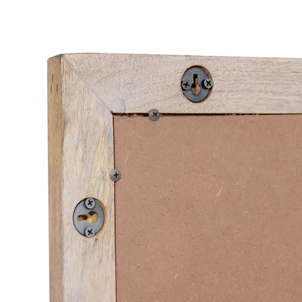 vidaXL Specchio Bianco 57 x 70 x 3 cm legno massello di mango