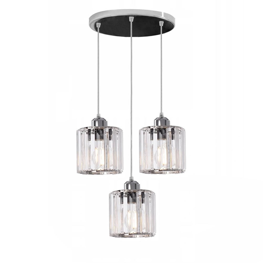 Lampada Da Soffitto Cristallo Argento APP510-3CPR