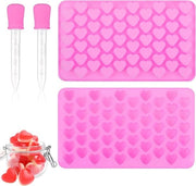 Forma di cioccolato in silicone - Muffiniera in silicone a forma di cuore per caramelle gomme cubetti di ghiaccio per feste di matrimonio e compleanni - Cuore piccolo per sapone