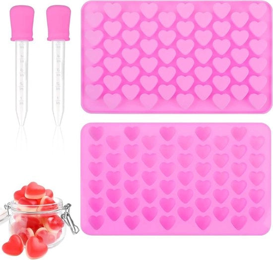 Forma di cioccolato in silicone - Muffiniera in silicone a forma di cuore per caramelle gomme cubetti di ghiaccio per feste di matrimonio e compleanni - Cuore piccolo per sapone