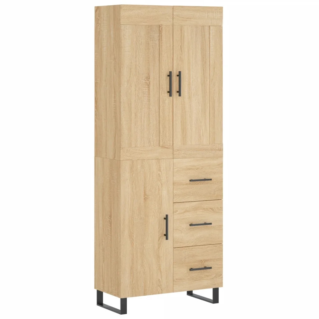 Credenza Rovere Sonoma 69,5x34x180 cm in Legno Multistratocod mxl 78046