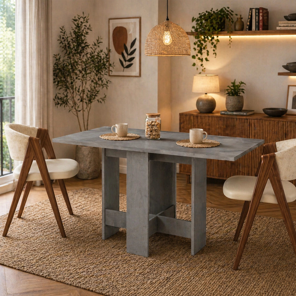 Tavolo consolle allungabile Artemio 30-130x76 cm Salvaspazio Legno Grigio Retro
