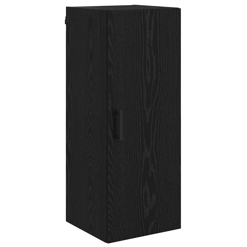 Credenza Rovere Nero 34,5 x 34 x 180 cm Legno multistrato