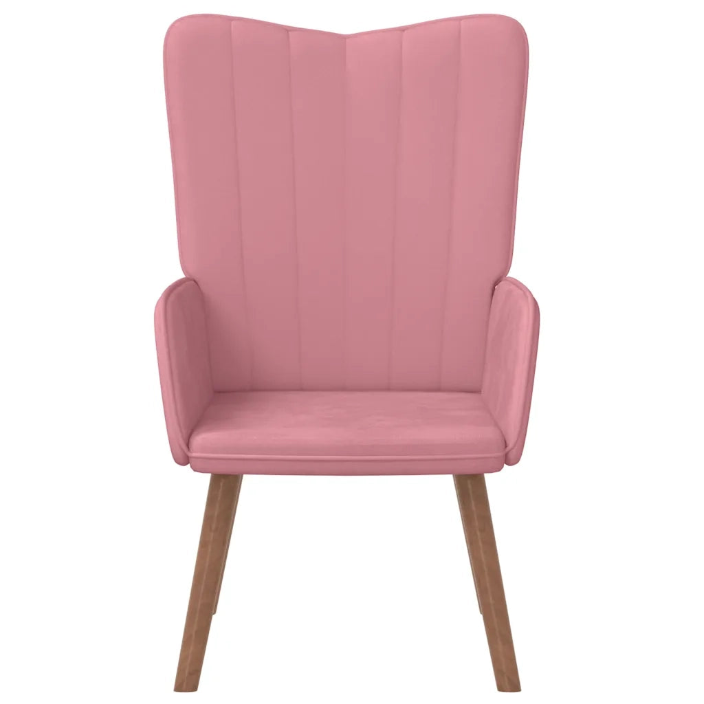 Poltrona Relax | Sedia Relax Rosa in Velluto