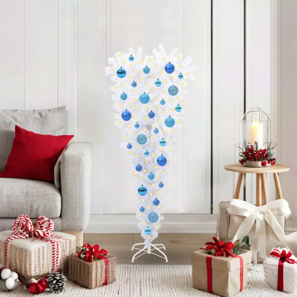 Albero di Natale artificiale Bianco 120 cm PVC e Acciaio 3426695