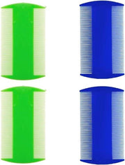 Kam per capelli 4 pezzi plastica doppia faccia nissenkam per cura di animali con denti fini per capelli lunghi
