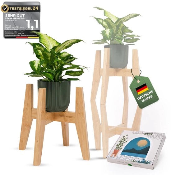 Standarizzato per piante in legno, regolabile e ripiegabile - standarizzato per fiori, banco per fiori, piattaforma per piante, banco per piante in bambù - standarizzato per piante