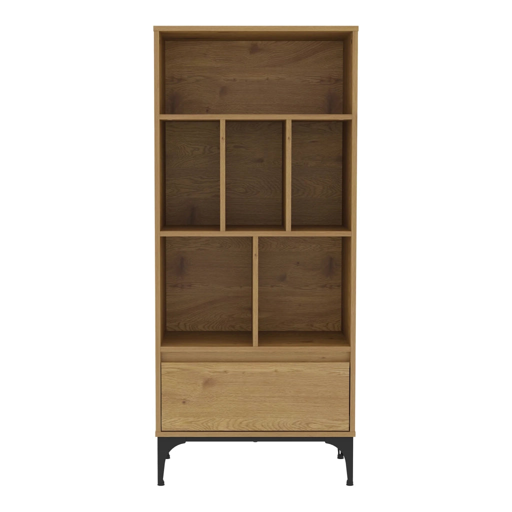Libreria 137 x 60 x 35 cm effetto rovere scuro 03_0008990