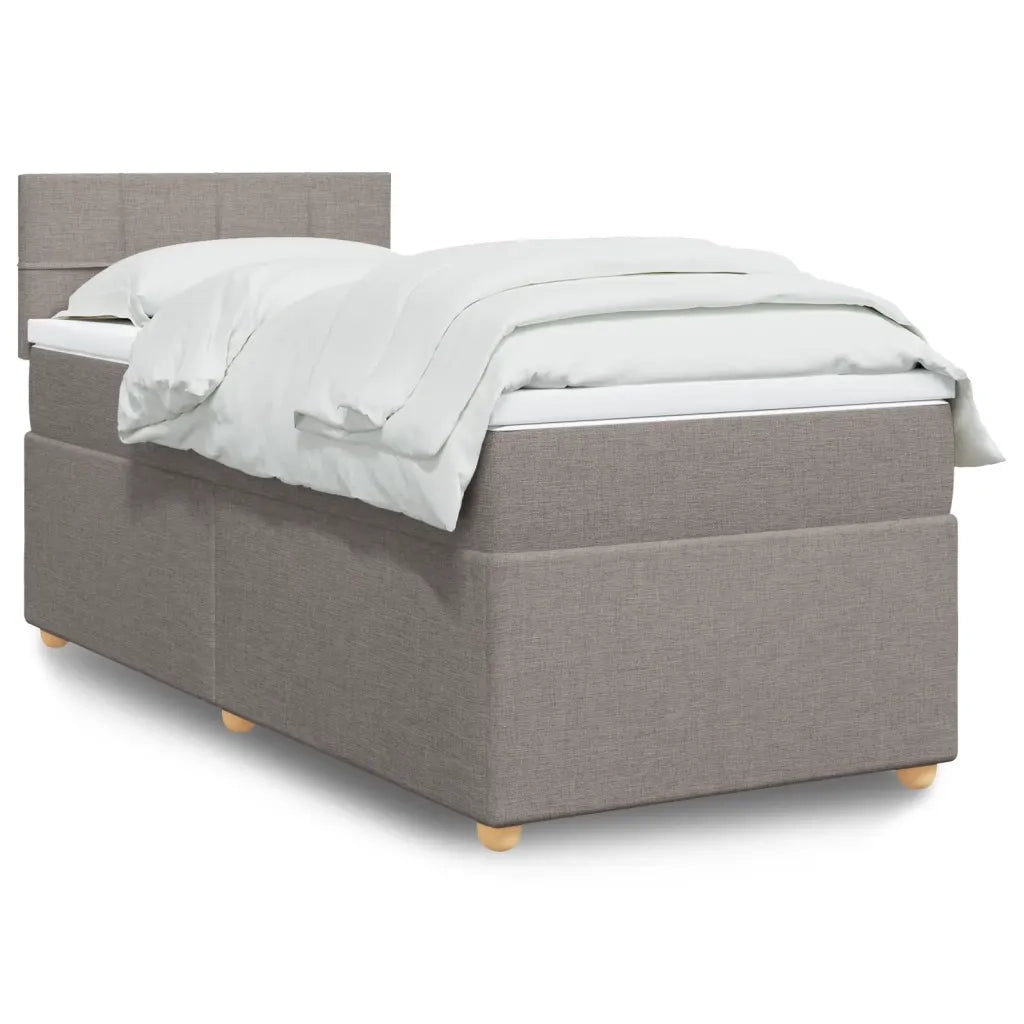 Giroletto a Molle con Materasso Tortora 100x200 cm in Tessuto 3286595