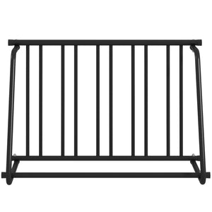 Rastrelliera Portabiciclette a 3 Posti da Esterno 114x58x75cm Nero