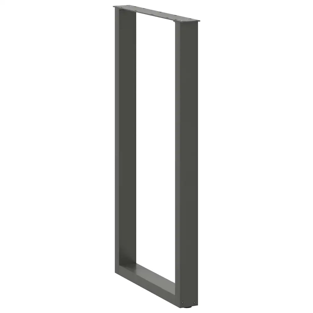 Gambe per tavolo da bar a forma di U 2 pz Antracite 60x(110-111) cm Acciaio 4013250