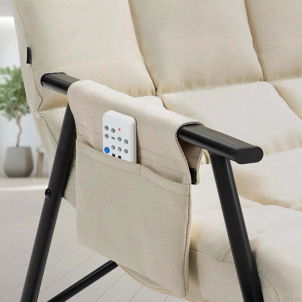 Sedia a dondolo Cathy in tessuto 3