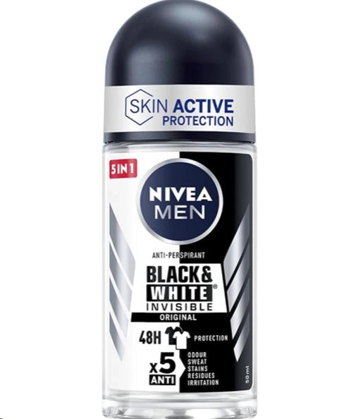 NIVEA DEODORANTE ROLL-ON 50 ML FM B&W INVISIBILE ANTISUDORAZIONE