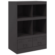 Credenza | Madia | Buffet da pranzo | Armadio da pranzo Nera 67x39x95 cm in Acciaio
